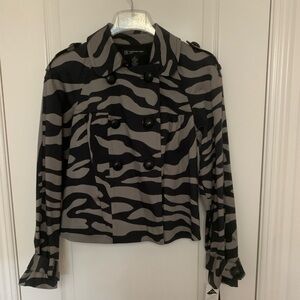 NWT INC International Concepts Zebra Print Trench Coat
